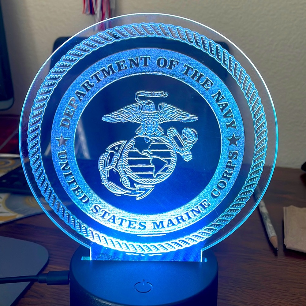 LED Marine Corp Lamp🇺🇸🙌🏻 - Picture 1 of 2